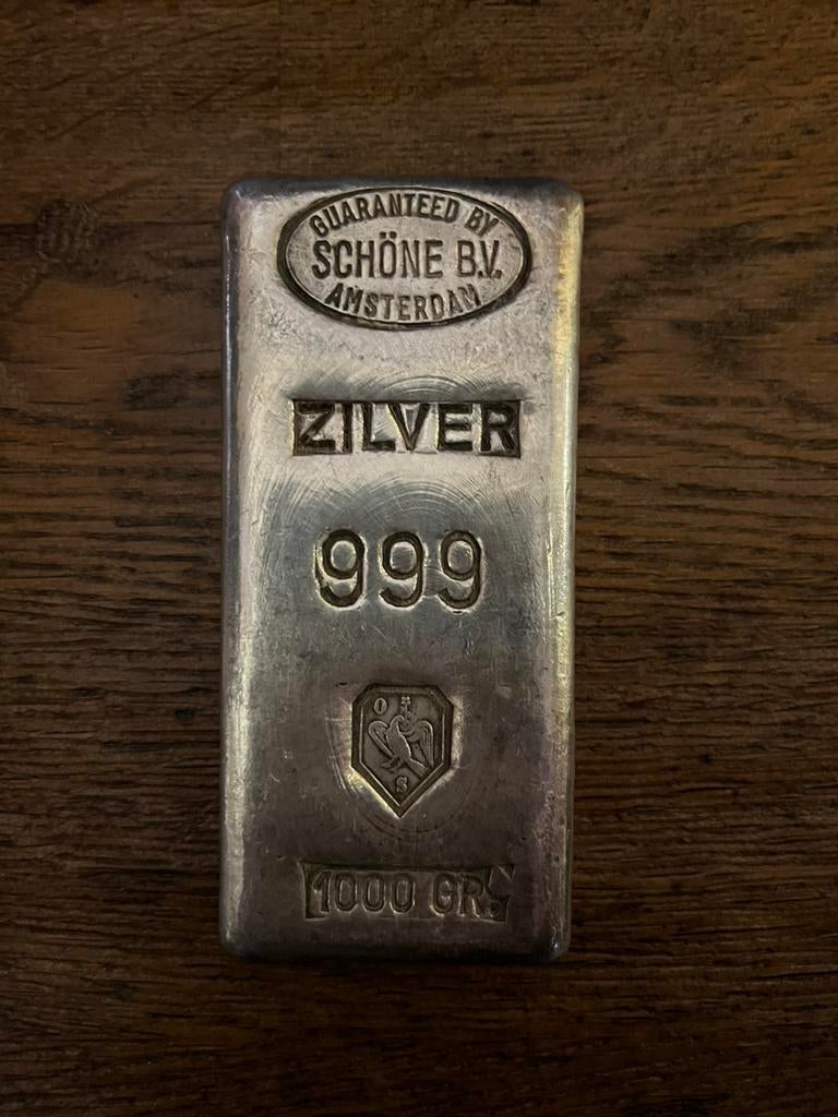 1 kg zilverbaar schone bv, Postzegels en Munten, Edelmetalen en Baren, Ophalen of Verzenden, Zilver