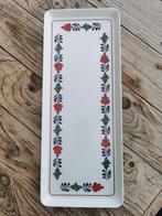 Vintage Rechthoekige Schaal met Bloemenrand, Huis en Inrichting, Ophalen, Porselein of Keramiek, Schaal, Zo goed als nieuw