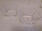 2 kristallen schalen vierkant 20cm doorsnede h11, Antiek en Kunst, Ophalen of Verzenden