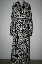 H&M viscose katoen maxi jurk mt 42 44 L, Kleding | Dames, H&M, Verzenden, Zwart, Maat 42/44 (L)