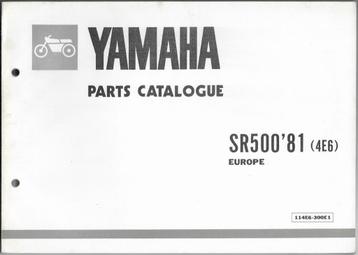 Yamaha SR500 Parts List europe (2306z) beschikbaar voor biedingen