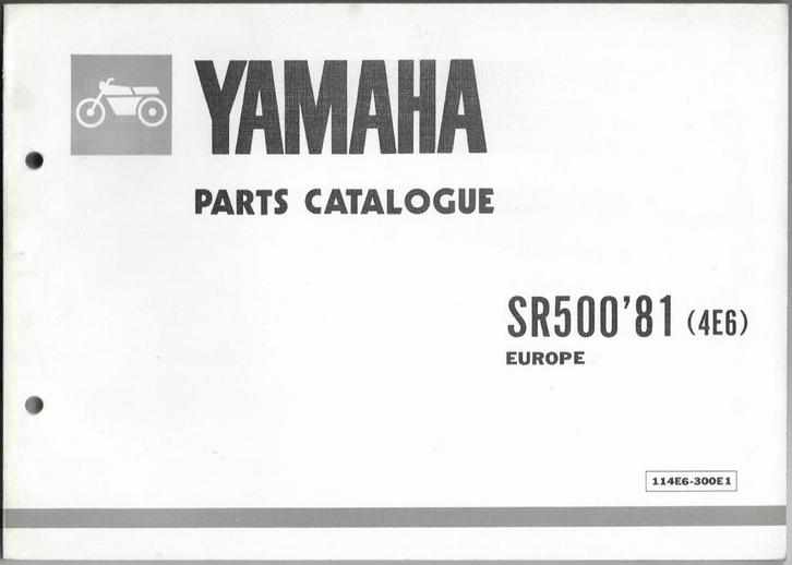 Yamaha SR500 Parts List europe (2306z), Motoren, Handleidingen en Instructieboekjes, Yamaha, Verzenden