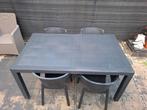Tuinset met 4 kuipstoelen, Tuin en Terras, Ophalen, Zo goed als nieuw, Kunststof