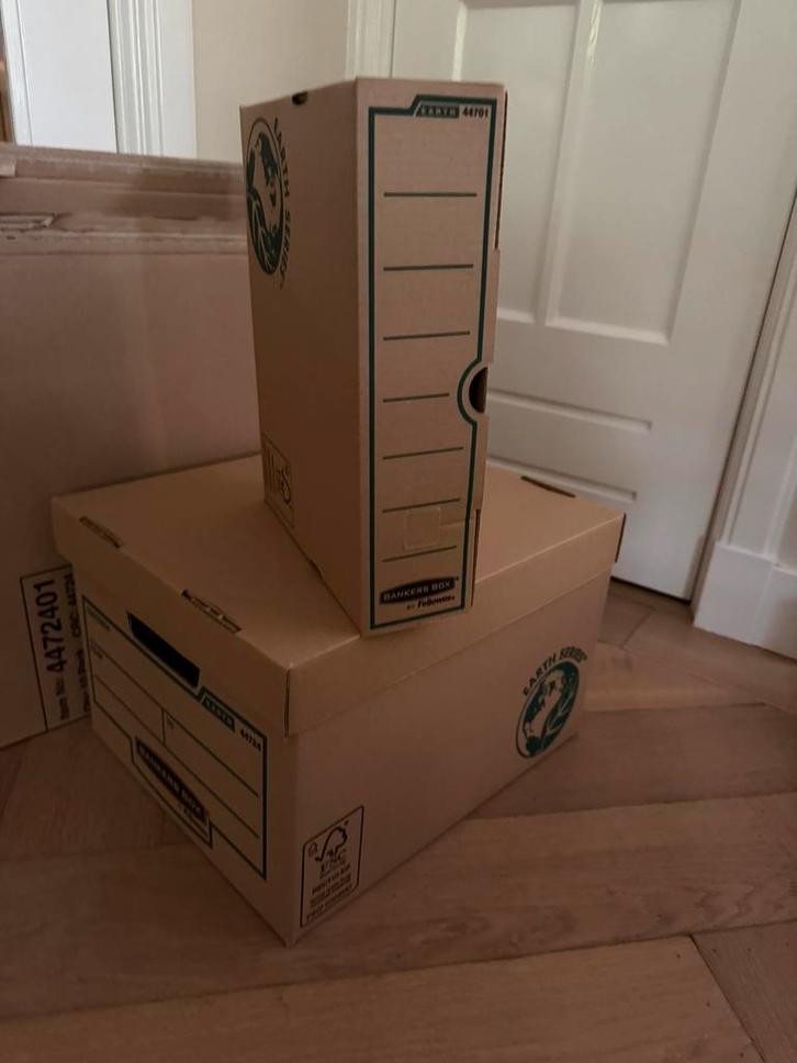 Archiefdoos ordners bankers box 12st 6st, Doe-het-zelf en Verbouw, Kratten en Dozen, Nieuw, Doos, Minder dan 50 cm, Minder dan 35 cm