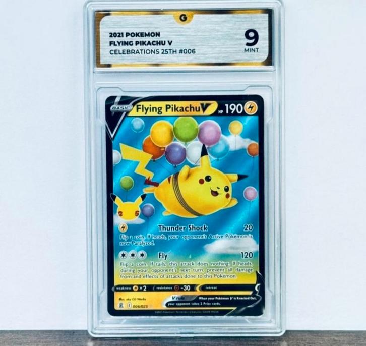 Pokémon Graded card - Flying Pikachu O06 - Pokémon - GG 9, Hobby en Vrije tijd, Verzamelkaartspellen | Pokémon, Nieuw, Ophalen of Verzenden