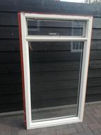 Merbau kozijn met thermopane 89 x 157 cm +uitzet raam, Raamkozijn, Zo goed als nieuw, 75 tot 150 cm, Hout