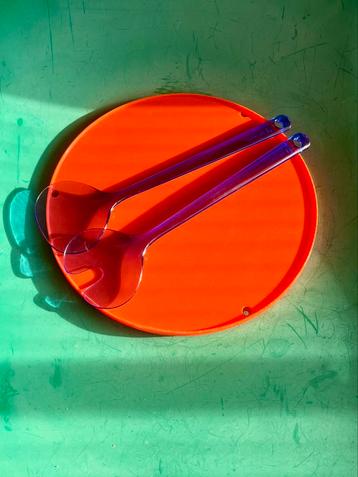Vintage sla opscheplepels set space age paars blauw MEPAL beschikbaar voor biedingen