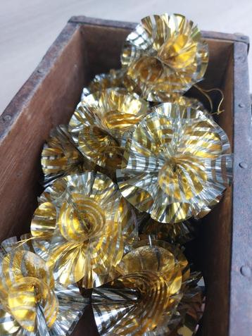 Vintage folie kerstballen goud BLOSSOM BROCANTE beschikbaar voor biedingen