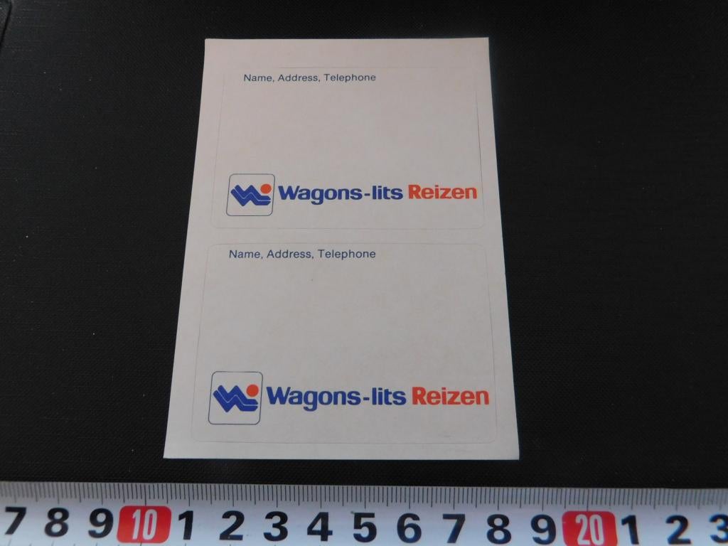 sticker set label etiket wagons-lits reizen, Ophalen, Zo goed als nieuw