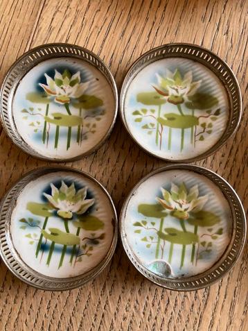 Antieke Onderzetters art deco Lotusbloem BMF 5088 (4 stuks) beschikbaar voor biedingen