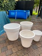 Set kunstofbloembakken, Tuin en Terras, Bloempotten, Kunststof, Rond, Zo goed als nieuw, Ophalen