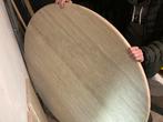 Vintage ronde tafel travertin (diameter 140cm), Huis en Inrichting, Tafels | Eettafels, Overige materialen, 100 tot 150 cm, Rond