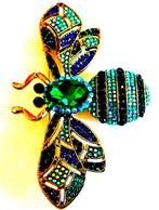 Prachtige grote Aurora Borealis hommel broche kristal, Verzenden, Nieuw