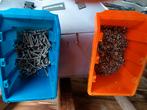 Bouten en moertjes 7mm in bakjes, Ophalen of Verzenden, Gebruikt, Minder dan 50 mm, Bouten of Moeren
