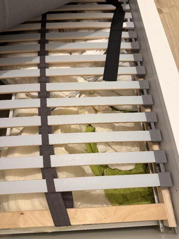 IKEA MALM bedframe 180x200, wit + 2 opberglades + LÖNSET - afbeelding 5