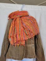 Vrolijke sjaal zalm met gekleurde glitter 100x110, Kleding | Dames, Maat 38/40 (M), ., Ophalen of Verzenden, Zo goed als nieuw