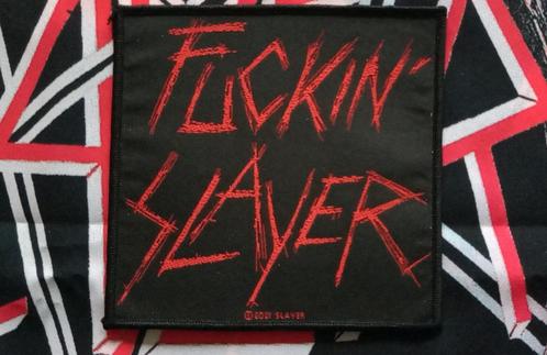 Slayer vrij mooie nieuwe fuckin' Slayer patch 36, Verzamelen, Muziek, Artiesten en Beroemdheden, Nieuw, Kleding, Verzenden