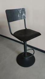 Zwarte barkrukken in hoogte verstelbaar, draaibaar, Ophalen, 60 tot 90 cm, Zo goed als nieuw, In hoogte verstelbaar