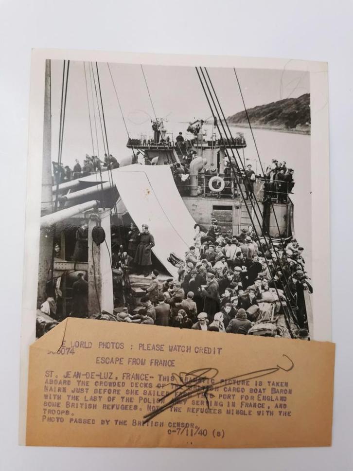 Operatie DYNAMO [ww2 evacuatie] - 1940 WO2 Groot-Brittannië, Verzamelen, Foto's en Prenten, Gebruikt, Foto, Buitenland, Voor 1940