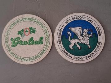 6 Bierviltjes Grolsch - 20 jaar Nederlandse Troepen Seedorf beschikbaar voor biedingen