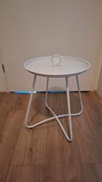 Witte Bijzettafel - Stijlvol & Praktisch, Ophalen, Metaal of Aluminium, Rond, Zo goed als nieuw
