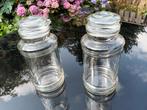 glazen potten snoeppotten winkelpotten brocante antieke, Verzenden
