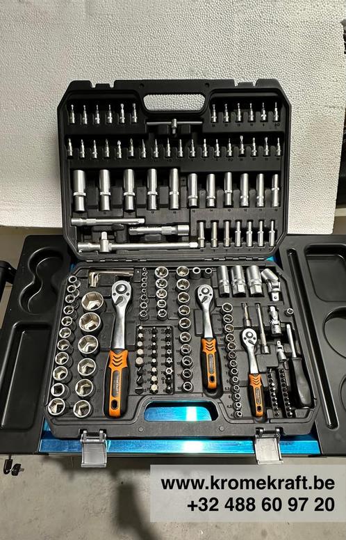 NIEUW Gereedschapkoffer - 171 stuks - Doppen & Bitset, Auto diversen, Autogereedschap, Nieuw, Ophalen of Verzenden