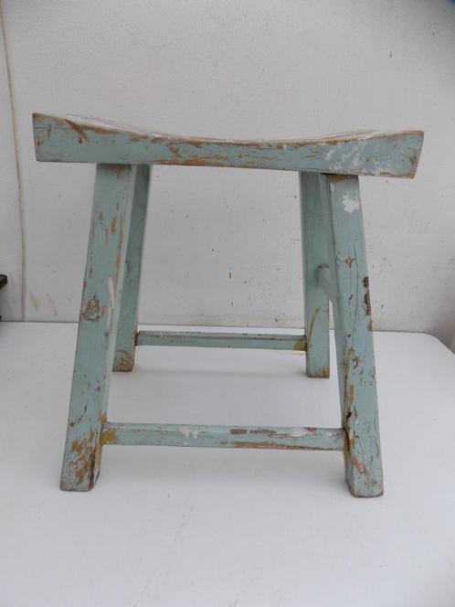 Plantenkruk kruk zadelkruk bijzettafel hout industrieel, Huis en Inrichting, Woonaccessoires | Overige, Gebruikt, Ophalen