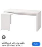 study table white ikea malm, Huis en Inrichting, Bureaus, Ophalen, Gebruikt, Bureau