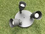 Plafondlamp 3 spots, Huis en Inrichting, Lampen | Plafondlampen, Ophalen of Verzenden, Zo goed als nieuw, Metaal, Industrieel