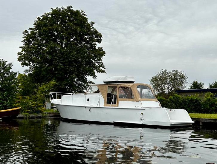 Gouwenrok Motorkruiser – 13 meter, Watersport en Boten, Motorboten en Motorjachten, Zo goed als nieuw, Polyester, Benzine, 50 pk of meer