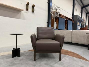 Nieuw Leolux Enna Fauteuil Senso Walnut leer Design Stoel beschikbaar voor biedingen