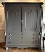 Groot antiek kabinet, vintage kast brocante servieskast VdlM, Huis en Inrichting, Kasten | Ladekasten, Ophalen, 5 laden of meer