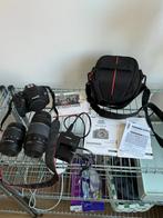 Canon EOS 1300D body, 2 x lens, cameratas, oplader, Ophalen, Zo goed als nieuw