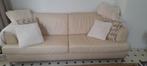 Lederland ecru Lederen Bank, Huis en Inrichting, Ophalen, Driepersoons, Zo goed als nieuw, 200 tot 250 cm