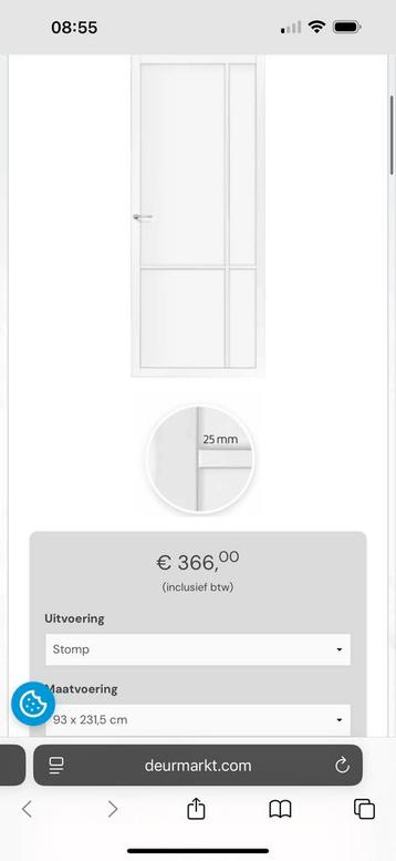 Skantrae SlimSeries Witte Binnendeur SSL 4057 stomp beschikbaar voor biedingen