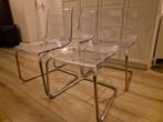 4 Transparante Ikea Eetkamerstoelen - Perspex, Huis en Inrichting, Ophalen, Zo goed als nieuw, Overige kleuren, Vier