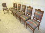 7 prachtige houten antieke eetstoelen met nieuwe bekleding, Niet ingevuld, Gebruikt, Niet ingevuld, Niet ingevuld