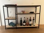 Industrieel dressoir met metalen frame en hout, Ophalen, Met plank(en), 100 tot 150 cm, Zo goed als nieuw