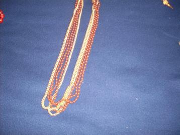 5 strengen 3 bruin 2messing zgan ketting beschikbaar voor biedingen