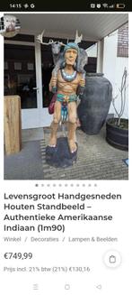 Verzameling / set houten indianen, westen deco, saloon, Ophalen