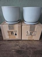 Nieuw / H&M Home bloempotten met schotels, Rond, Nieuw, Ophalen of Verzenden, Balkon