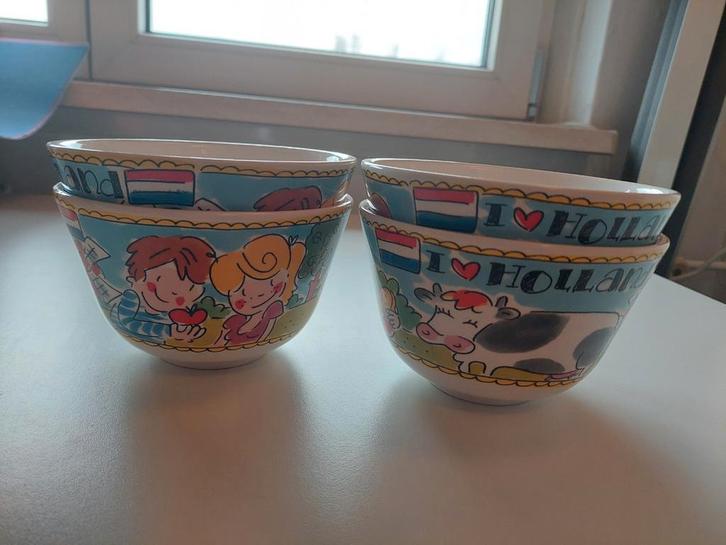 4 Blond Amsterdam 'I Love Holland' kommen, Huis en Inrichting, Keuken | Servies, Zo goed als nieuw, Kom(men), Blond Amsterdam