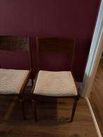 Houten Eetkamerstoelen, Huis en Inrichting, Ophalen, Gebruikt, Twee, Bruin