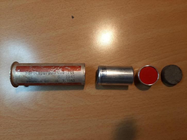 Rauchspur patrone (Rot) Leuchtpistole Duits WW2, Verzamelen, Militaria | Tweede Wereldoorlog, Luchtmacht, Hulzen of Bodemvondsten