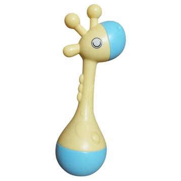 Giraf rammelaar geel blauw beschikbaar voor biedingen