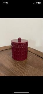 Bordeauxrode Opbergpot / Decoratieve Pot met Deksel, Ophalen of Verzenden