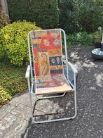 Camping klapstoel met kunststof armleuningen, Tuin en Terras, Tuinstoelen, Ophalen, Gebruikt, Kunststof, Inklapbaar
