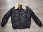 PME Legend DC3 Leren Jas XXL met Shearling Kraag, Zwart, Maat 56/58 (XL), Ophalen of Verzenden, Zo goed als nieuw