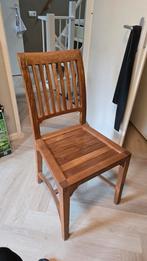 Teak houten eetkamer stoelen 6x, Huis en Inrichting, Stoelen, Ophalen, Gebruikt, Bruin, Vijf, Zes of meer stoelen